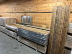 Gebrand en geborstelde vuren planken / hout messing en groef, Ophalen of Verzenden