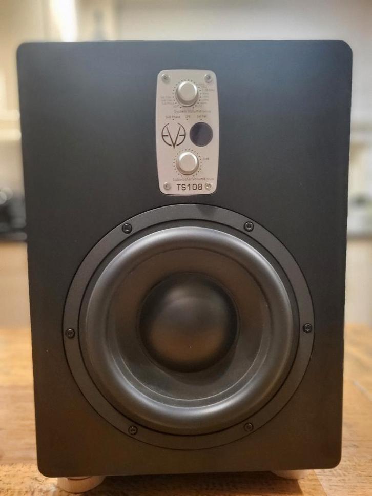 EVE Audio TS108 actieve subwoofer, Audio, Tv en Foto, Luidsprekers, Gebruikt, Subwoofer, 120 watt of meer, Overige merken, Ophalen of Verzenden