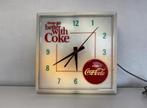 Coca Cola oude reclame lichtbak / klok, Verzamelen, Ophalen, Gebruikt, ., Lichtbak of (neon) lamp