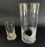 Glas met Eend Design, Glas of Glazen, Gebruikt, Ophalen of Verzenden, Glas