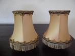 lampenkap met franje vintage 2 stuks, Huis en Inrichting, Lampen | Lampenkappen, Gebruikt, Bruin, Ophalen of Verzenden, Ovaal
