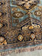 Wollen vloerkleed 1.40 x 1.73, Ophalen, Gebruikt, 100 tot 150 cm, Blauw