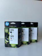 3x HP 305 originele 3-kleuren / zwarte inktcartridge, 2-pack, Ophalen of Verzenden, Nieuw, Cartridge, HP
