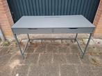 1 degelijk lichtgrijs bureau van IKEA, type ALEX met 2 laden, Ophalen, Gebruikt, Bureau