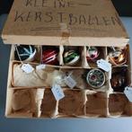 8 antieke kleine gekleurde kerstballetjes voor feather tree, Ophalen of Verzenden, Gebruikt