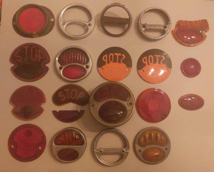 verzameling stop reclame glas voor motor en auto oldtimer, Antiek en Kunst, Antiek | Gereedschap en Instrumenten, Ophalen of Verzenden