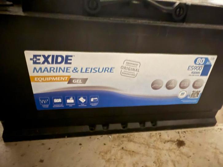 Excide accu batt 2 X ES 900 equipment gel 900wh, Caravans en Kamperen, Camper-accessoires, Zo goed als nieuw, Ophalen of Verzenden