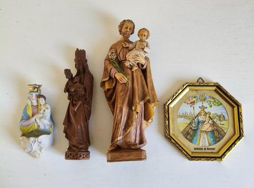 Heiligbeelden Maria Jozef en kindje Jezus, Antiek en Kunst, Antiek | Religie, Ophalen of Verzenden