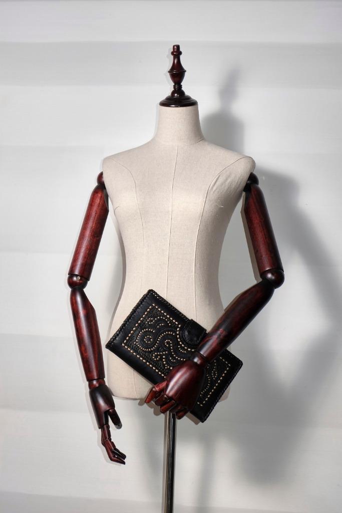 Lederen clutch/grote portemonnee, Sieraden, Tassen en Uiterlijk, Portemonnees, Nieuw, Zwart, Leer, Ophalen of Verzenden