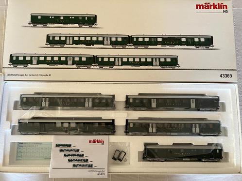 Marklin 5 delige set 43369 BINNENVERLICHTING, Hobby en Vrije tijd, Modeltreinen | H0, Zo goed als nieuw, Wagon, Wisselstroom, Märklin