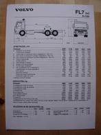 Volvo FL7 6x2 Technische Specificatie folder 1990, Ophalen, Volvo, Volvo, Zo goed als nieuw