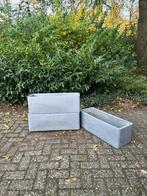 Modern betonlook plantenbakken set van 3, Tuin en Terras, Bloembakken en Plantenbakken, Ophalen, Kunststof, Gebruikt, Minder dan 30 cm