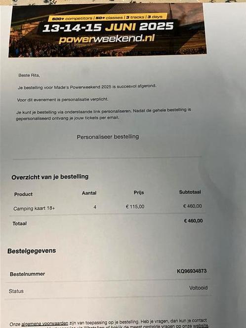 Camping tickets Made’s power weekend, Tickets en Kaartjes, Evenementen en Festivals, Eén persoon