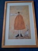 Tekening Man, Hond en Eend, Antiek en Kunst, Ophalen of Verzenden