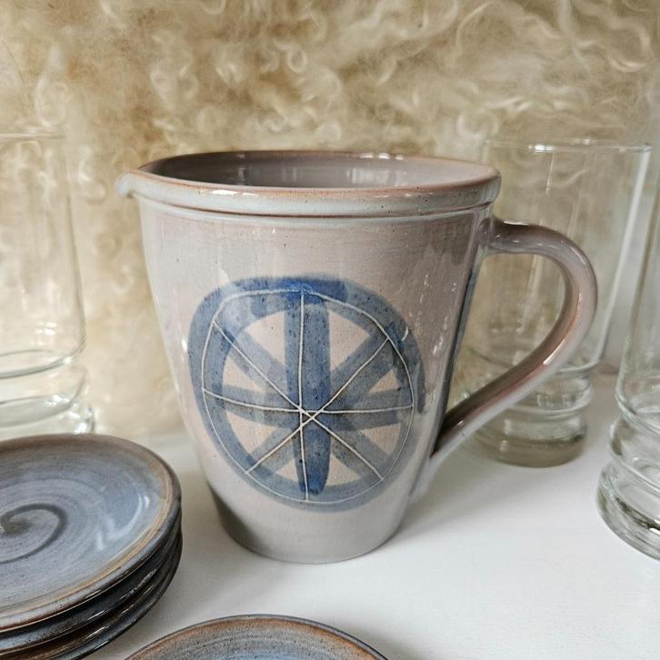 Ambacht Volendam schenkkan blauw, Huis en Inrichting, Keuken | Servies, Zo goed als nieuw, Overige typen, Overige stijlen, Keramiek