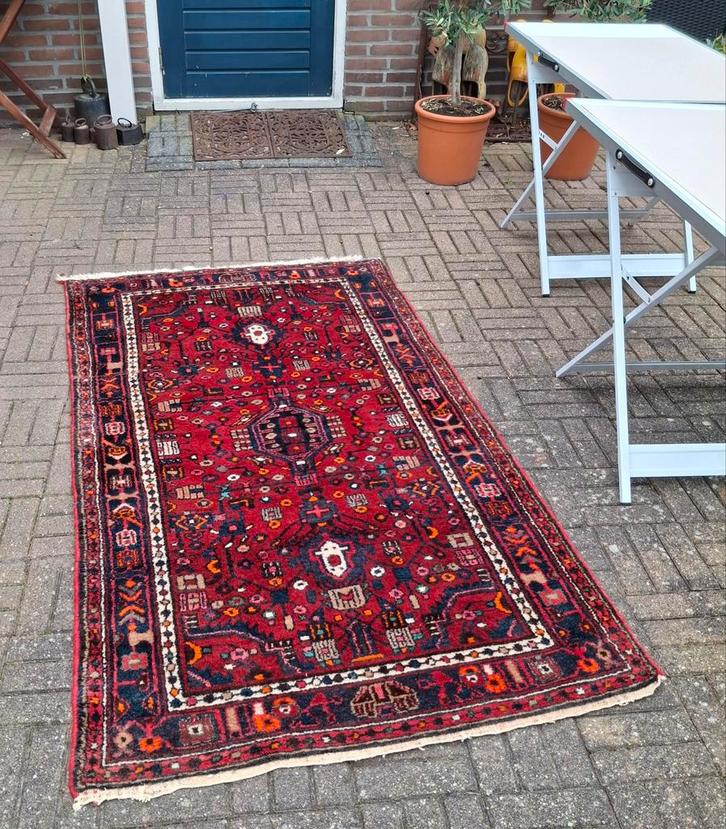 Mooie goede originele pers 190 x 115 Iran labels..enz., Antiek en Kunst, Antiek | Kleden en Textiel, Ophalen of Verzenden