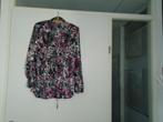 blouse mt 48 zwart/wit/paars lange mouwen, Ophalen of Verzenden, Zo goed als nieuw, Maat 46/48 (XL) of groter, Canda