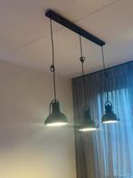 Industriële Hanglamp met 3 Lampen, Huis en Inrichting, Lampen | Hanglampen, Ophalen, Zo goed als nieuw, Metaal, Minder dan 50 cm