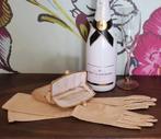 Vintage/Clutch/Avondtasje/Parel/Satijn/Lang handschoen, Ophalen of Verzenden