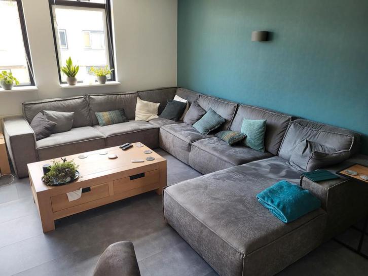 Hoekbankstel, Huis en Inrichting, Banken | Complete zithoeken, Stof, Ophalen of Verzenden