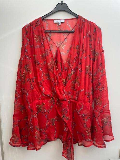 Iro rode blouse/top met schitterende print 40, Kleding | Dames, Blouses en Tunieken, Nieuw, Maat 38/40 (M), Rood, Ophalen of Verzenden