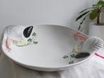 Schaal Porselein zeebanket handgeschilderd Cre Art, Treviso, Antiek en Kunst, Ophalen