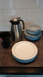 Camping Set: Thermoskan, Borden, Bakjes & Filterhouder, Ophalen of Verzenden, Gebruikt