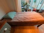 Elektrisch verstelbaar seniorenbed / hoog-laag zorgbed, Huis en Inrichting, Slaapkamer | Bedden, Ophalen, Eenpersoons, Bruin, 210 cm