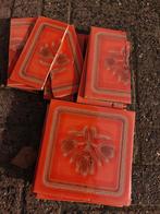 Vintage retro tegeltjes oranje, Huis en Inrichting, Ophalen of Verzenden, Zo goed als nieuw
