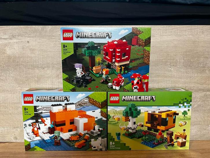 Lego Minecraft Sets - 21179, 21178, 21241, Kinderen en Baby's, Speelgoed | Duplo en Lego, Nieuw, Lego, Complete set, Ophalen of Verzenden
