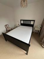 Ikea Hemnes bed zwartbruin 140x200, Huis en Inrichting, Slaapkamer | Bedden, Ophalen, Gebruikt, Zwart, Tweepersoons