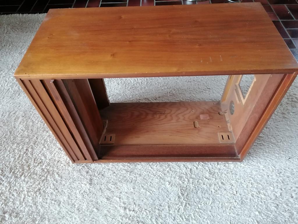 Vintage jaren 60 TV kast met roldeur, Huis en Inrichting, Kasten | Televisiemeubels, Ophalen, Gebruikt, 50 tot 100 cm, Minder dan 100 cm
