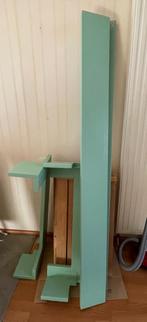 Licht groen houten 1 persoon  bed, Ophalen of Verzenden, Eenpersoons, Hout, 90 cm