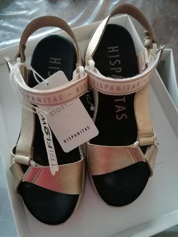 Prachtige originele HISPANITAS sandalen, licht goud, maat 38 beschikbaar voor biedingen