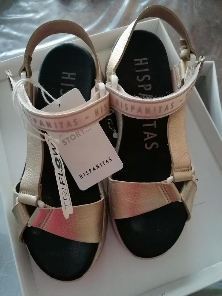 Prachtige originele HISPANITAS sandalen, licht goud, maat 38, Kleding | Dames, Schoenen, Zo goed als nieuw, Sneakers of Gympen