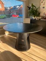 Zwarte ronde eettafel hout Kave Home Jeanette 120 cm, Ophalen, Gebruikt, 100 tot 150 cm, Rond