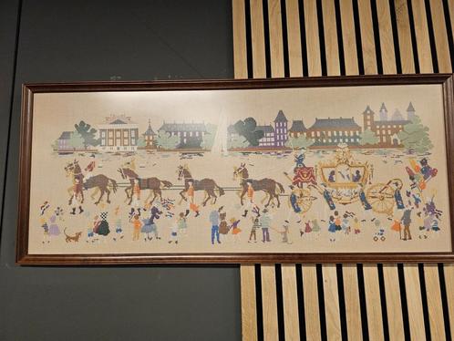 Schilderijen, borduurwerk, Huis en Inrichting, Woonaccessoires | Schilderijen, Tekeningen en Foto's, Gebruikt, Schilderij, Ophalen