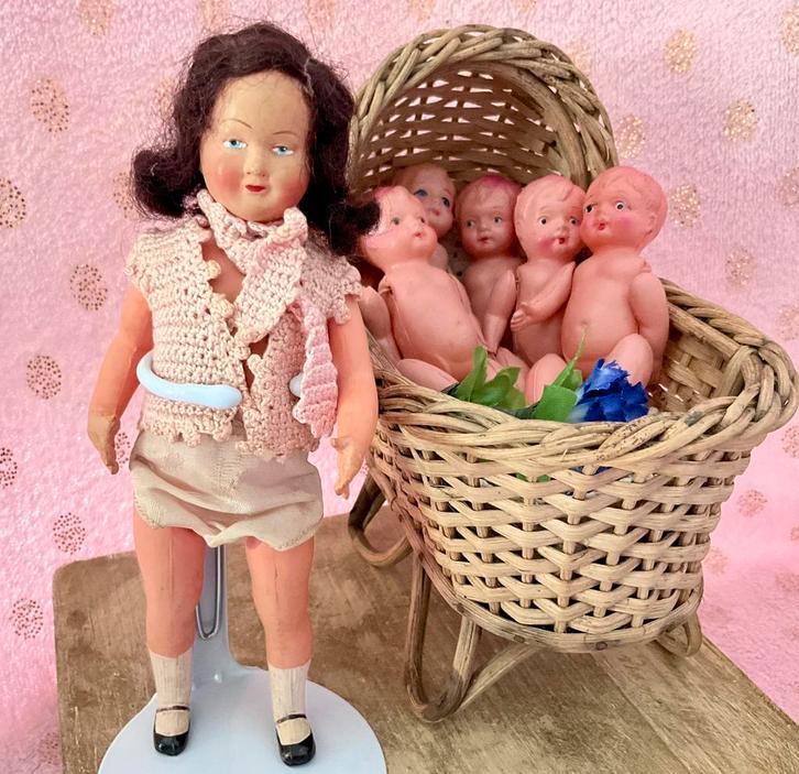 Antiek Frans popje geheel gemaakt van celluloid., Antiek en Kunst, Antiek | Speelgoed, Ophalen of Verzenden