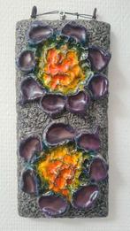 Vintage Fat Lava keramiek wandtegel met bloemen
Jan van Erp, Ophalen of Verzenden
