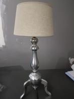 Lamp met naturel lampekap, Ophalen of Verzenden, Zo goed als nieuw, Metaal, 50 tot 75 cm