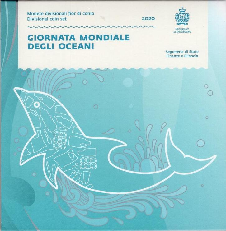 BU set San Marino 2020 - 1 ct t/m 5 euro (Zilver) - Blister, Postzegels en Munten, Munten | Europa | Euromunten, Setje, Overige waardes
