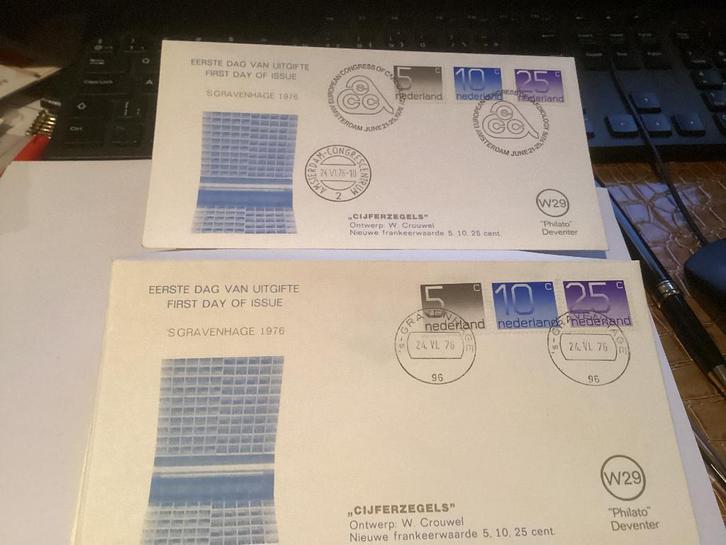 No7252 Philato W29 afwijkend en normaal Heb ook van Nederl, Postzegels en Munten, Postzegels | Eerstedagenveloppen, Onbeschreven