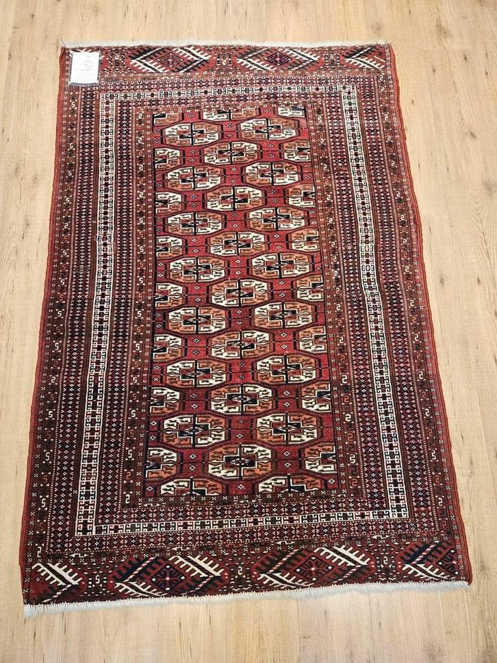 Vintage handgeknoopt oosters tapijt bochara 190x124, Huis en Inrichting, Stoffering | Tapijten en Kleden, Gebruikt, 100 tot 150 cm