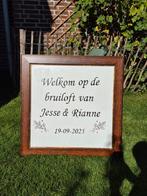 Welkomstbord Bruiloft - 65x65 cm, Ophalen, Versiering, Geboorte of Huwelijk