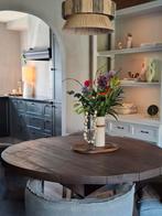 Landelijke eettafel - Diameter 130cm, Huis en Inrichting, Ophalen, Rond, Landelijk, Vier personen