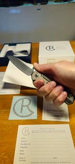 Chris Reeve Large inkosi insigno black micarta zakmes, Verzamelen, Ophalen of Verzenden, Landmacht, Mes of Dolk