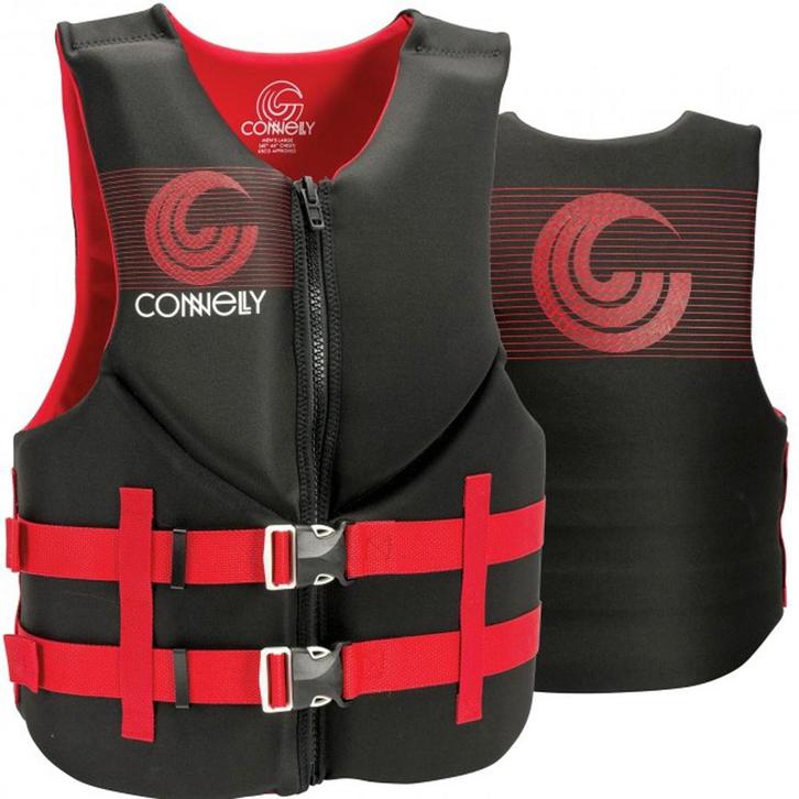 Connelly segmented neopreen rood CE zwemvest neopreen vest, Watersport en Boten, Watersportkleding, Nieuw, Reddingsvest of Zwemvest