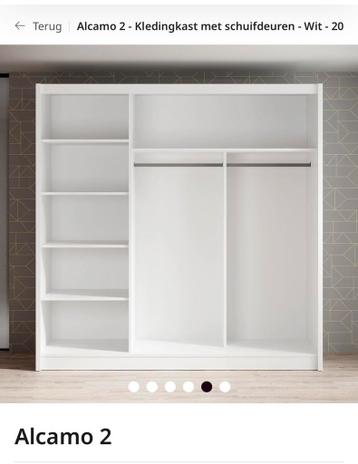 Kledingkast met spiegel,- schuifdeuren - afbeelding 4