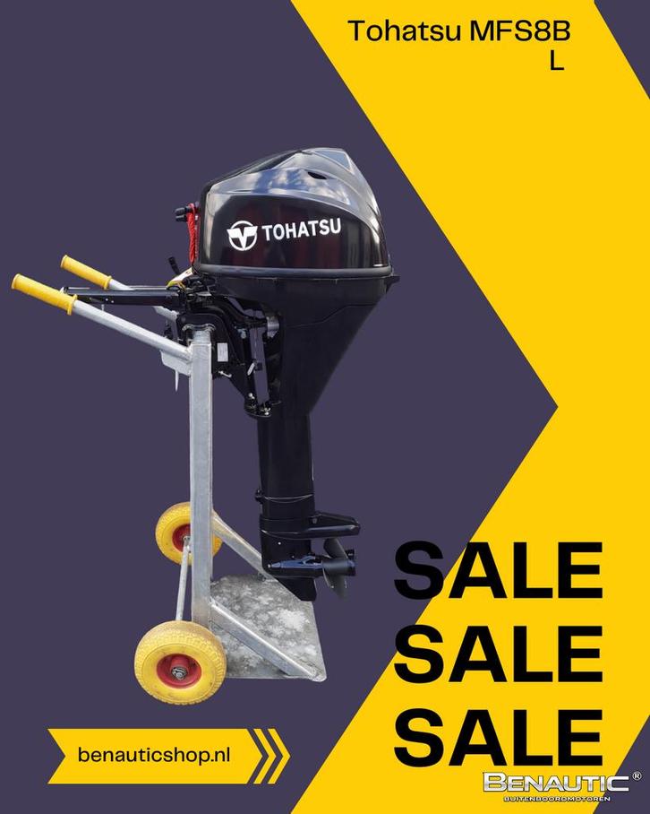 Direct leverbaar! Nieuwe Tohatsu MFS8B L 8pk langstaart, Watersport en Boten, Buiten- en Binnenboordmotoren, Nieuw