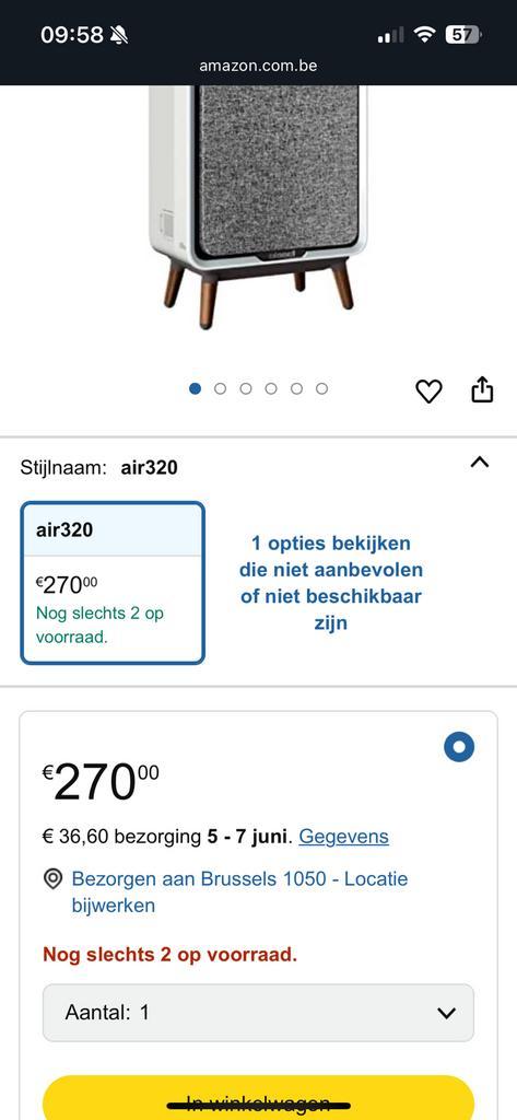 Bissel air 320, Witgoed en Apparatuur, Luchtbehandelingsapparatuur, Zo goed als nieuw, Luchtreiniger, Ophalen of Verzenden